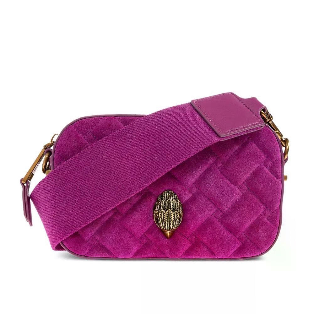 🔥🔥🔥NEW Kurt Geiger London Small Kensington Quilted Suede Camera Crossbody Bag - Picture 2 of 10